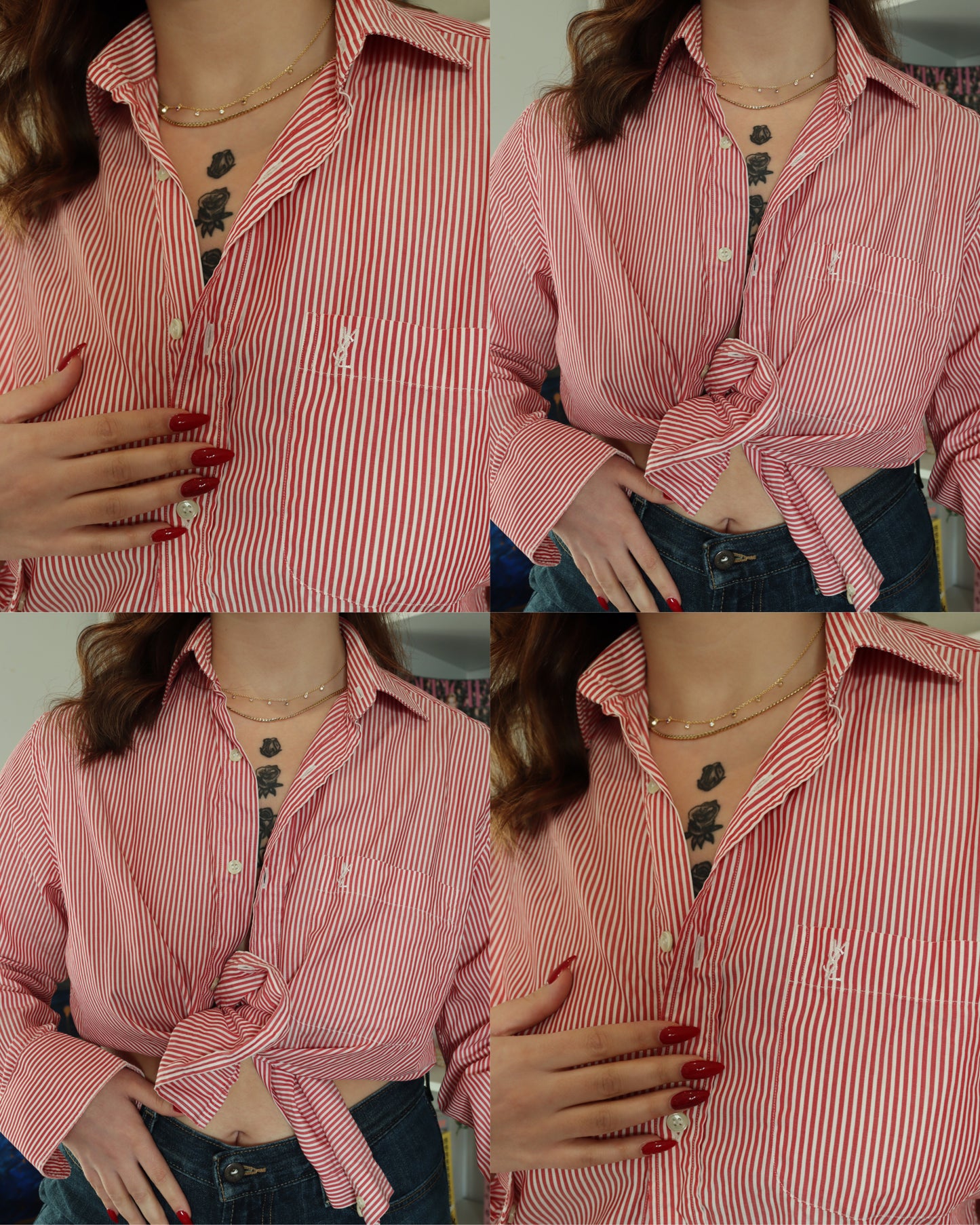 La chemise Yves Saint Laurent Vintage rouge