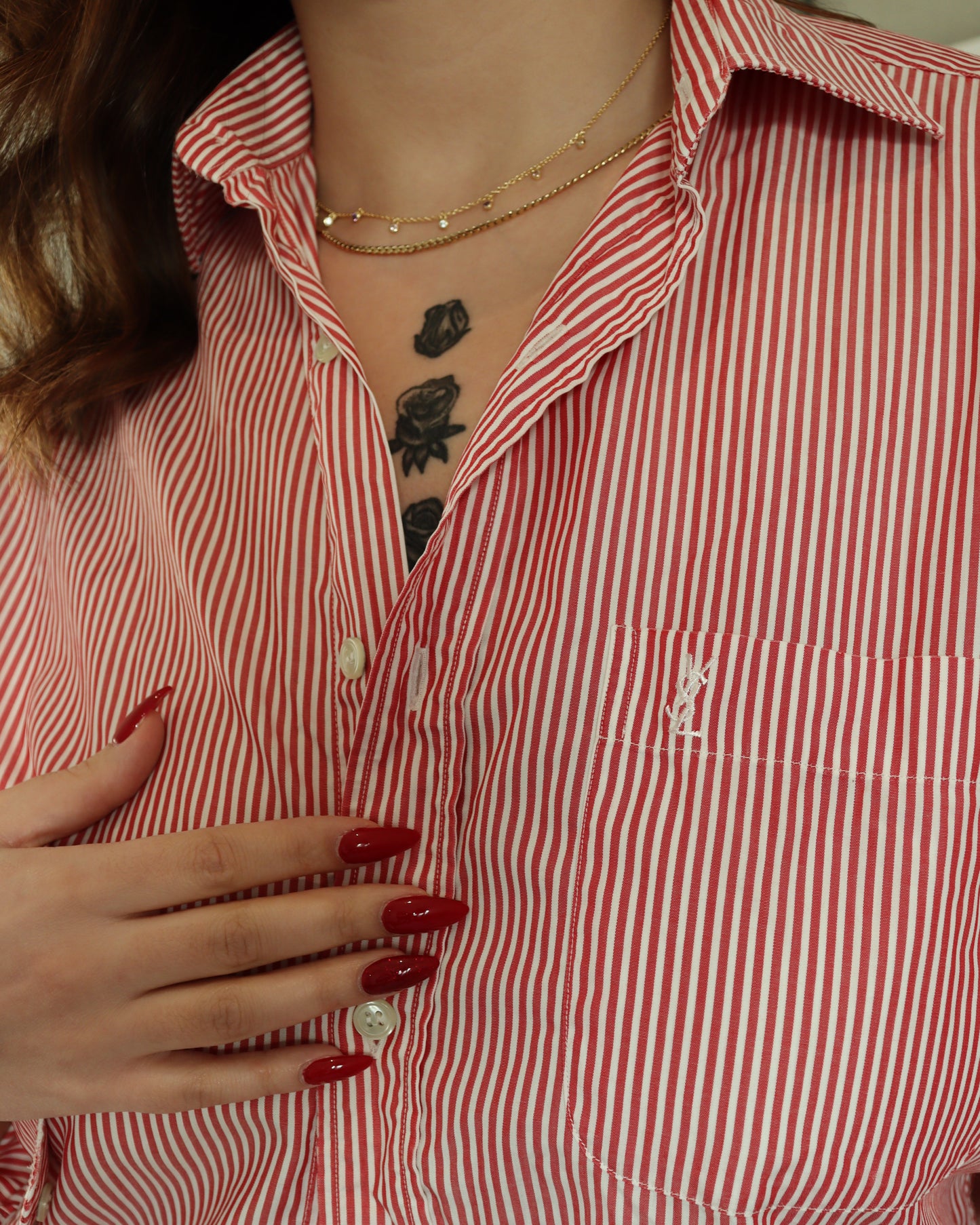 La chemise Yves Saint Laurent Vintage rouge
