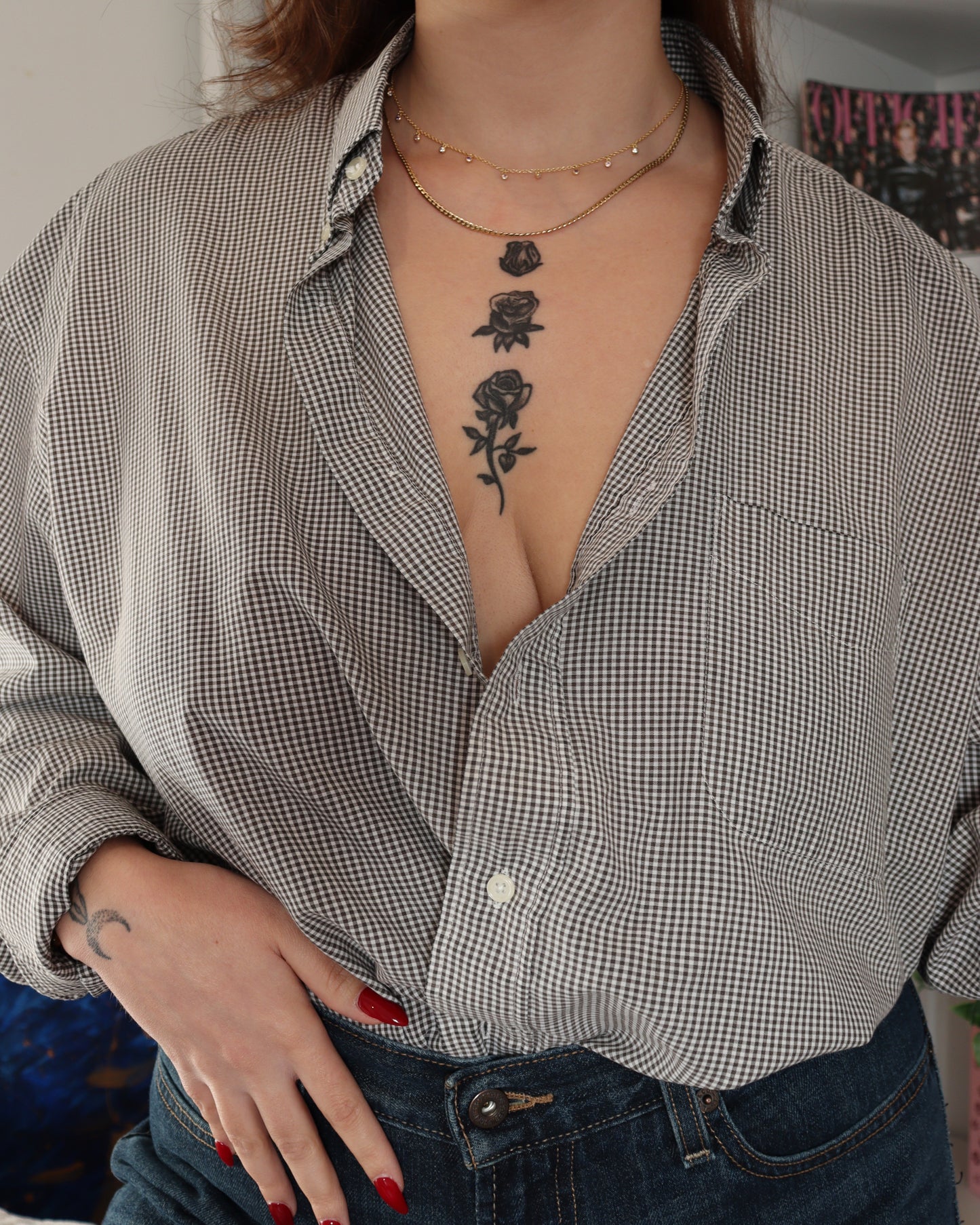 La chemise à carreaux Vintage grise