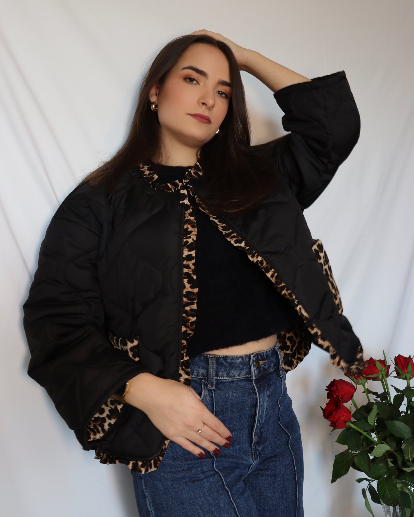 La veste matelassé léopard