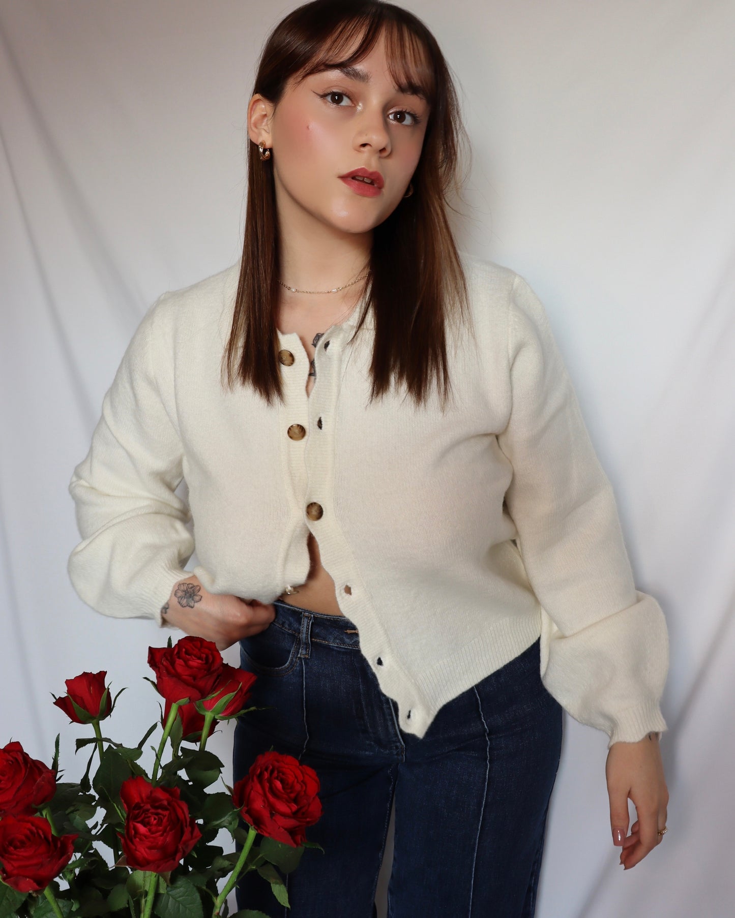 Le cardigan écru