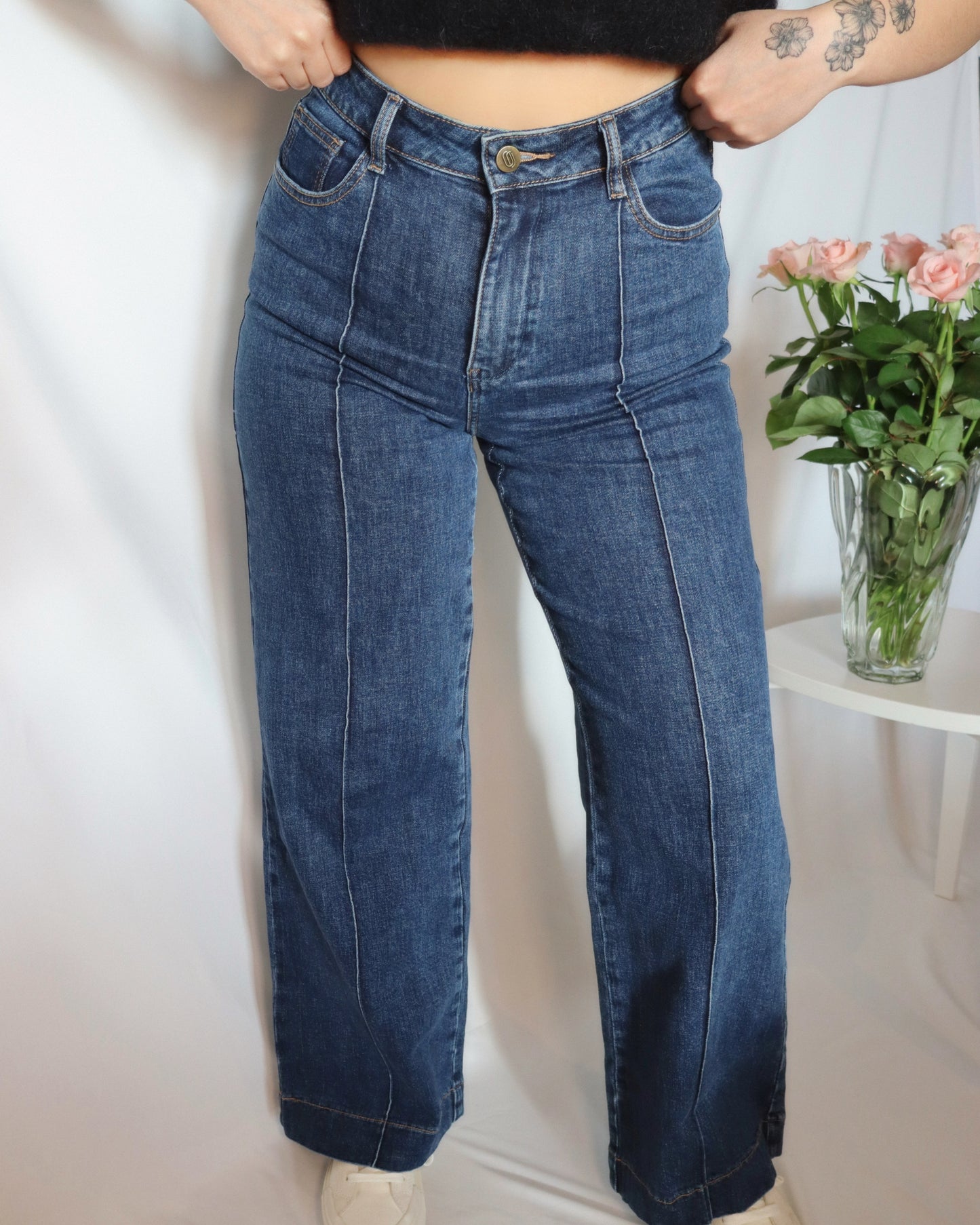 Le jeans taille haute wide leg