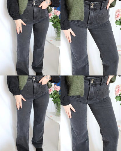 Le jeans taille haute évasé